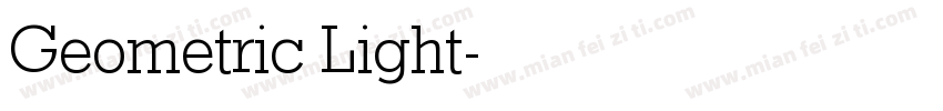 Geometric Light字体转换